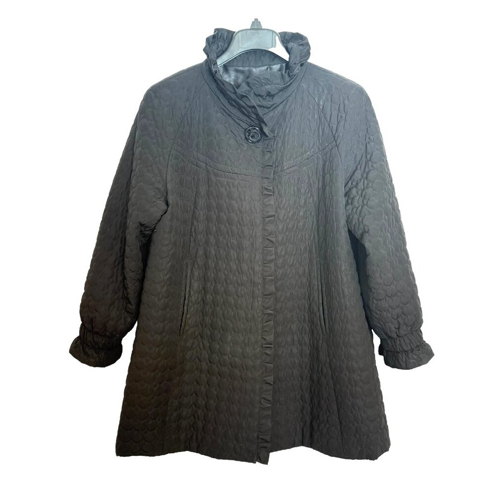 🖤 Vintage Betsy Johnson Black Quilted Coat 🌹